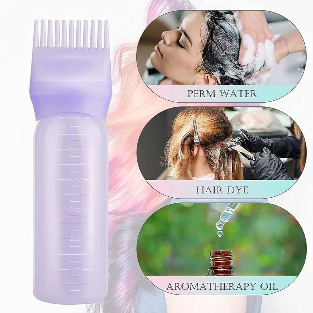 Root Comb Applicator Bottle for Hair Dye & Oil